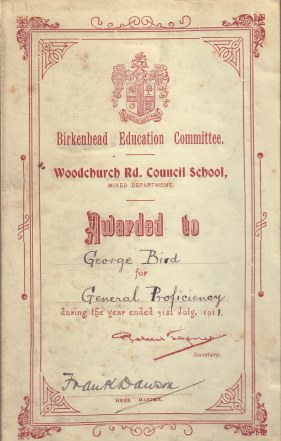 George's book prize, awarded 1911.