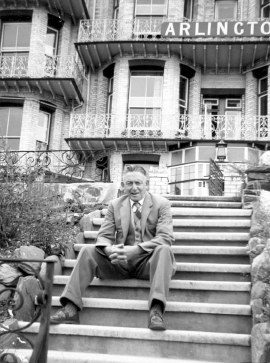 George outside the Arlington Hotel, Ilfracombe, about 1969.
