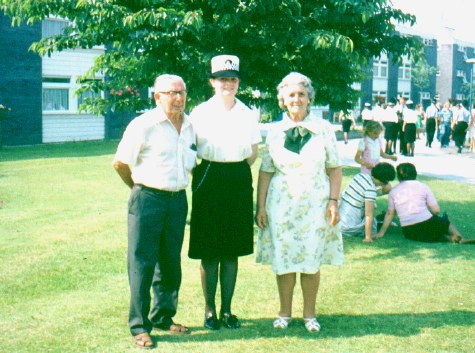 George, Pam and Doris at the Passing-out Parade, Police Training Centre, Bruche, 21st June 1976.